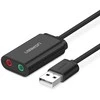 Išorinis USB garso adapteris UGREEN 15cm - Juoda
