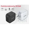 UNITEK CHARGER GaN 2x USB-C 1x USB-A PD QC 3.0 66W Juodas
