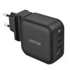 UNITEK CHARGER GaN 3x USB-C 1x USB-A QC 3.0 PD 100W Juodas