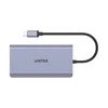 UNITEK D1056A šakotuvas USB-C 2x USB 3.1 HDMI DP RJ45 SD skaitytuvas