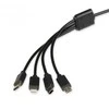 IBOX USB MULTI 4 IN 1 KABELAS: 2X USB-C MICRO USB LIGNING – SPALVOTAS KABELIS