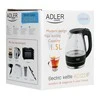 Adler | Virdulys | AD 1224 | Standard | 2000 W | 1.5 L | Glass | 360° rotational base | Juodas