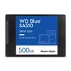 WD Mėlyna SA510 SSD 500GB SATA III 6Gb/s korpuse, 2.5" 7mm vidinėje dalyje, vienoje pakuotėje, maitinamas „SANDISK“