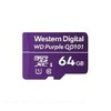 Atminties kortelė Western Digital WD Violetinė 64GB Surveillance Micro SD XC Class - 10 UHS 1