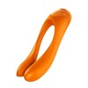 Satisfyer Candy Cane Mini Vibrator Juodas-Oranžinis - Compact Finger Model