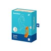 Satisfyer Candy Cane Mini Vibrator Juodas-Oranžinis - Compact Finger Model