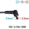 Automobilinis nešiojamojo kompiuterio pakrovėjas Akyga AK-ND-36 (19V / 4.74A 90W 5.5 x 2.5mm) ASUS / TOSHIBA 1.2m