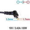 Automobilinis nešiojamojo kompiuterio pakrovėjas Akyga AK-ND-34 (19V / 3.42A 65W 5.5 x 1.7mm) ACER 1.2m