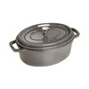 Ovalus ketaus puodas STAUB, 31 cm, 5,5 l, spalva: pilka