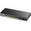 Zyxel GS1100-10HP v2 nevaldomas gigabito eternetas (10/100/1000) su maitinimu per eternetą (PoE), juodas