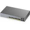 Zyxel GS1350-12HP-EU0101F tinklo komutatorius valdomas L2 Gigabit Ethernet (10/100/1000) Power over Ethernet (PoE) pilkas