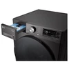 LG Skalbimo mašina with Dryer | F4DR711S2BA | Energy efficiency class A/D | Front loading | Skalbimo talpa 11 kg | 1400 RPM | Gylis 57 cm | Plotis 60 cm | Ekranas | TFT | Drying system | Drying capacity 6kg | Steam function | Direct drive | Wi-Fi | Juodas