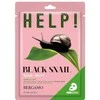 Bergamo Help! lakštinė veido kaukė - Black Snail, 25 ml