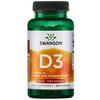 Vitaminas D3 1000TV, 25 mcg, Swanson, 250 kapsulių