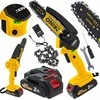 20V akumuliatorinis mini grandininis pjūklas su 2x 2Ah baterijomis