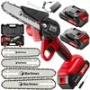 Akumuliatorinis mini grandininis pjūklas 20V 800W su 2x 2.0Ah baterijomis