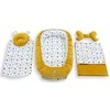 Baby Cocoon Premium 2in1 medvilnės/veliūro antklodės, čiužinio ir 2 pagalvių rinkinys