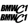 Bmw Motorcycle Stickers Motorolerio užrašo lipdukai BMW C1, pasvirusio šrifto, 2 vnt.