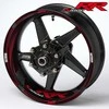 BMW S1000RR ratlankių lipdukai – juoda raudona 36 vnt.