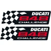 Ducati Stickers Motociklo lipdukai Ducati 848 Challenge, sportinio stiliaus, 2 vnt.