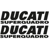 Ducati Stickers Motociklo lipdukai Ducati Superquadro Engine, degalų bakui, 2 vnt.