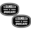 Ducati Stickers Motociklo lipdukai Ducati Scrambler Retro V3, retro stiliaus, 2 vnt.