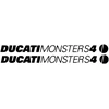 Ducati Stickers Motociklo lipdukai Ducati Monster S4 V2, retro stiliaus, 2 vnt.