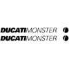 Ducati Stickers Motociklo lipdukai Ducati Monster V3, ryškaus šrifto, 2 vnt.