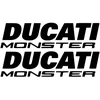 Ducati Stickers Motociklo lipdukai Ducati Monster, retro stiliaus, 2 vnt.