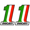 Ducati Stickers Motociklo lipdukai Ducati Number 1, su numerio grafika, 2 vnt.