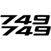 Ducati Stickers Motociklo lipdukai Ducati 749 V2, apdailos plastikams, 2 vnt.