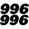 Ducati Stickers Motociklo lipdukai Ducati 996 V3, retro stiliaus, 2 vnt.