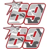 Ducati Stickers Motociklo lipdukai Ducati 848 Nicky Hayden 69 Tribute, sportinio stiliaus, 2 vnt.