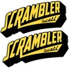 Ducati Stickers Motociklo lipdukai Ducati Scrambler, dizainas Nr. 9, retro stiliaus, 2 vnt.