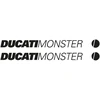 Ducati Stickers Motociklo lipdukai Ducati Monster V4, apdailos plastikams, 2 vnt.