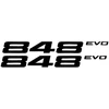 Ducati Stickers Motociklo lipdukai Ducati 848 EVO, apdailos plastikams, 2 vnt.