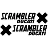 Ducati Stickers Motociklo lipdukai Ducati Scrambler Retro X, retro stiliaus, 2 vnt.