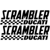 Ducati Stickers Motociklo lipdukai Ducati Scrambler Retro V2, retro stiliaus, 2 vnt.