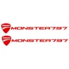 Ducati Stickers Motociklo lipdukai Ducati Monster 797, apdailos plastikams, 2 vnt.
