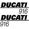 Ducati Stickers Motociklo lipdukai Ducati 916 V2, kėbulo apdailai, 2 vnt.