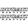 Ducati Stickers Motociklo lipdukai Ducati Monster, kontūrinio dizaino, 2 vnt.