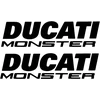 Ducati Stickers Motociklo lipdukai Ducati Monster, degalų bakui, 2 vnt.