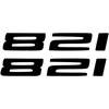 Ducati Stickers Motociklo lipdukai Ducati Monster 821 Racing Numbers, sportinio stiliaus, 2 vnt.