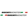 Ducati Stickers Motociklo lipdukai Ducati Monster Italy Flag, su trispalvės motyvu, su vėliavos motyvu, 2 vnt.