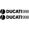 Ducati Stickers Motociklo lipdukai Ducati 998 V2, kėbulo apdailai, 2 vnt.