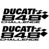 Ducati Stickers Motociklo lipdukai Ducati 848 Challenge, sportinio stiliaus, 2 vnt.