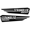 Ducati Stickers Motociklo lipdukai Ducati Scrambler Retro V8, retro stiliaus, 2 vnt.