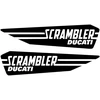 Ducati Stickers Motociklo lipdukai Ducati Scrambler Retro V6, retro stiliaus, 2 vnt.