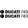 Ducati Stickers Motociklo lipdukai Ducati 749 V3, 2 vnt.