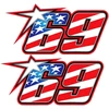 Ducati Stickers Motociklo lipdukai Ducati 848 Nicky Hayden 69, dizainas Nr. 2, 2 vnt.